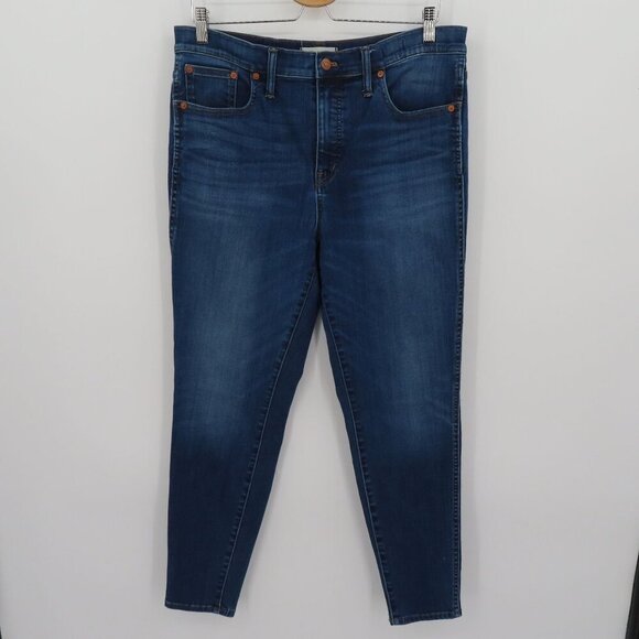 Madewell Women 32 10in High Rise Skinny Blue Denim Jeans Cotton Blend Pockets - Picture 11 of 11